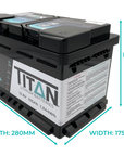 TITAN 12V 105Ah lithium leisure battery, DIN Type 096, ex-customer return
