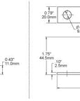 MRBF block dimensioned drawing — Blue Sea Systems 5191