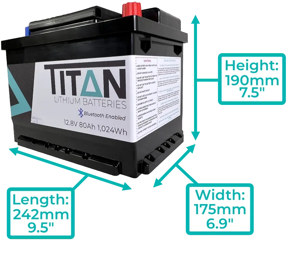TITAN 12V 80Ah Lithium Battery My Store