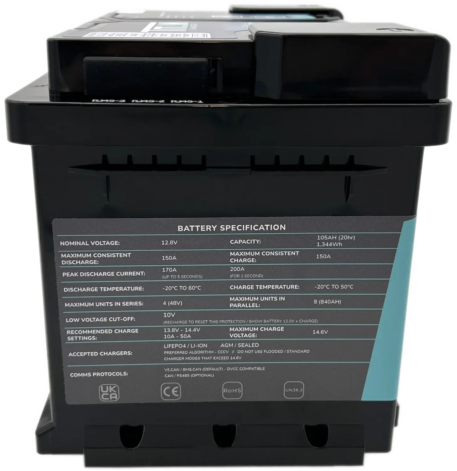 TITAN 12V 105Ah lithium leisure battery, DIN Type 096, ex-customer return