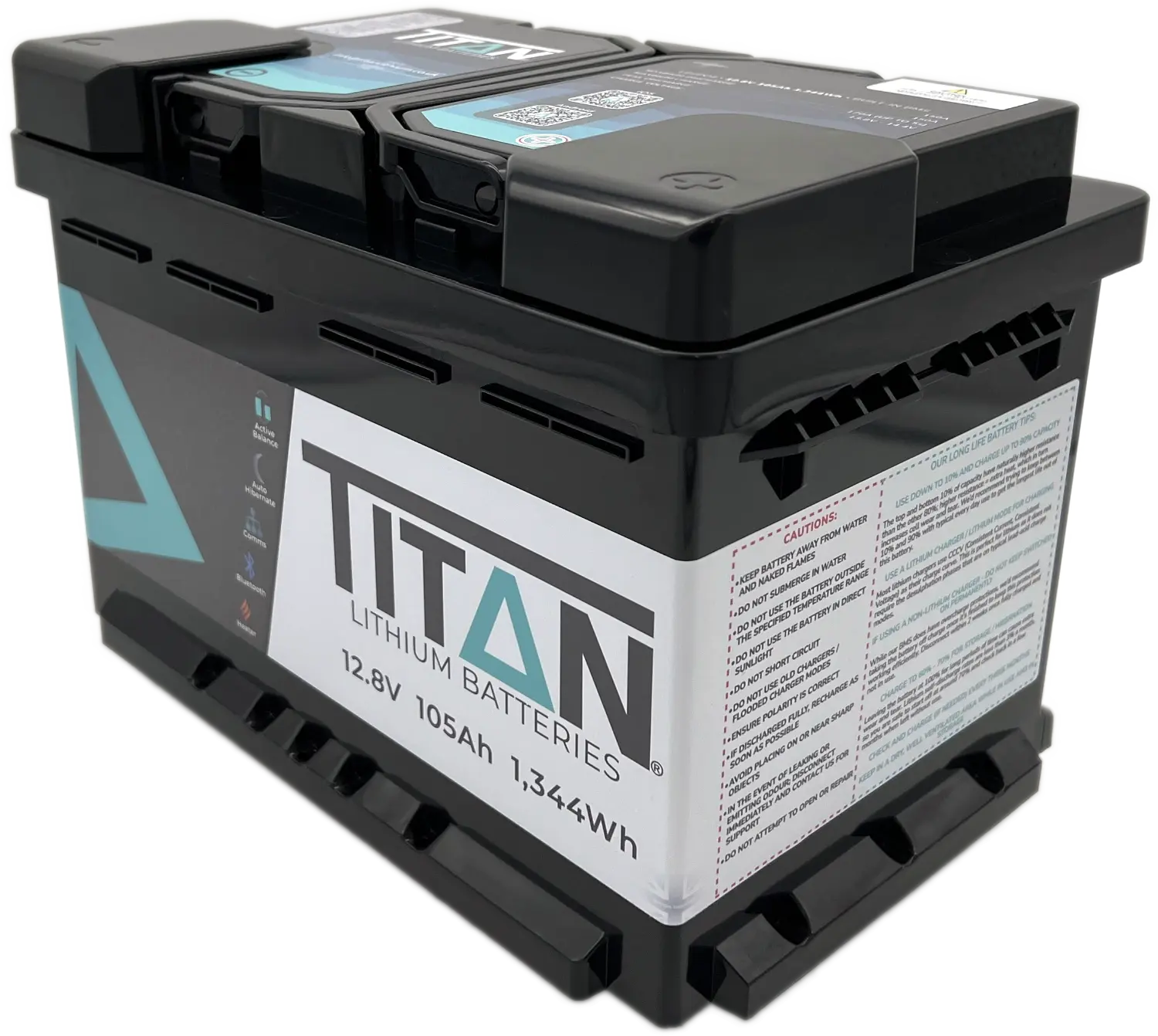 TITAN 12V 105Ah lithium leisure battery, DIN Type 096, ex-customer return