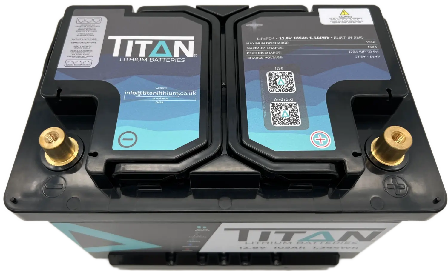 TITAN 12V 105Ah lithium leisure battery, DIN Type 096, ex-customer return