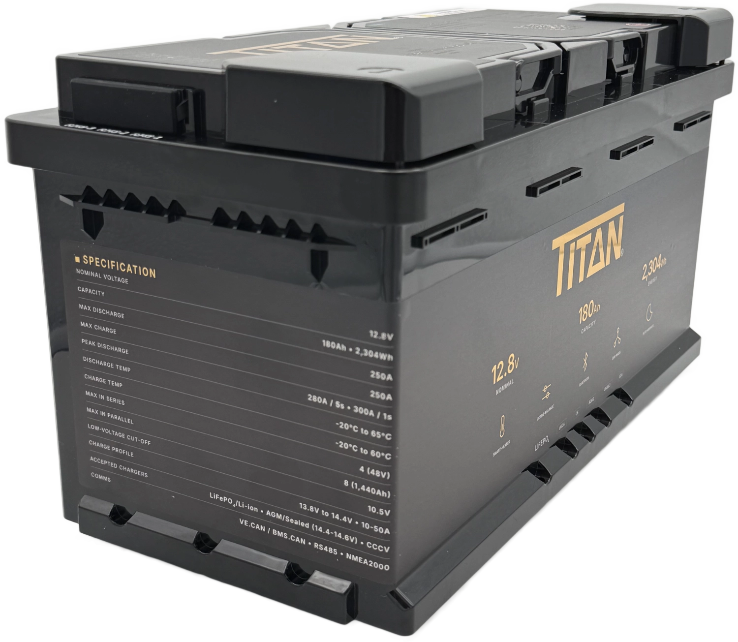 TITAN 12V 180Ah Lithium Leisure Battery (DIN Type 019)
