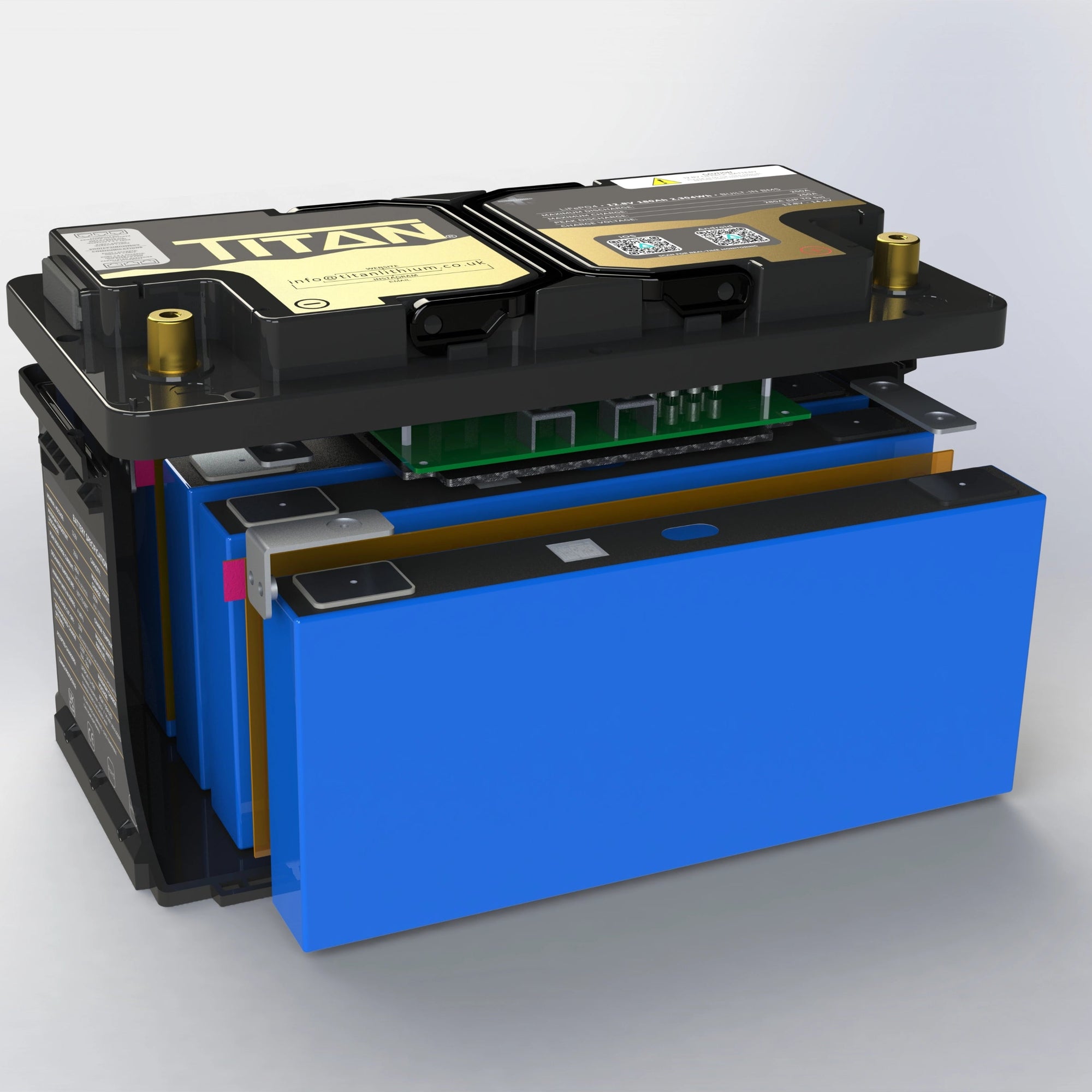 TITAN 180Ah Lithium battery inside