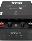 TITAN 12V 230Ah Underseat battery top label detail