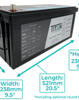 TITAN Lithium 12V 300Ah Battery My Store