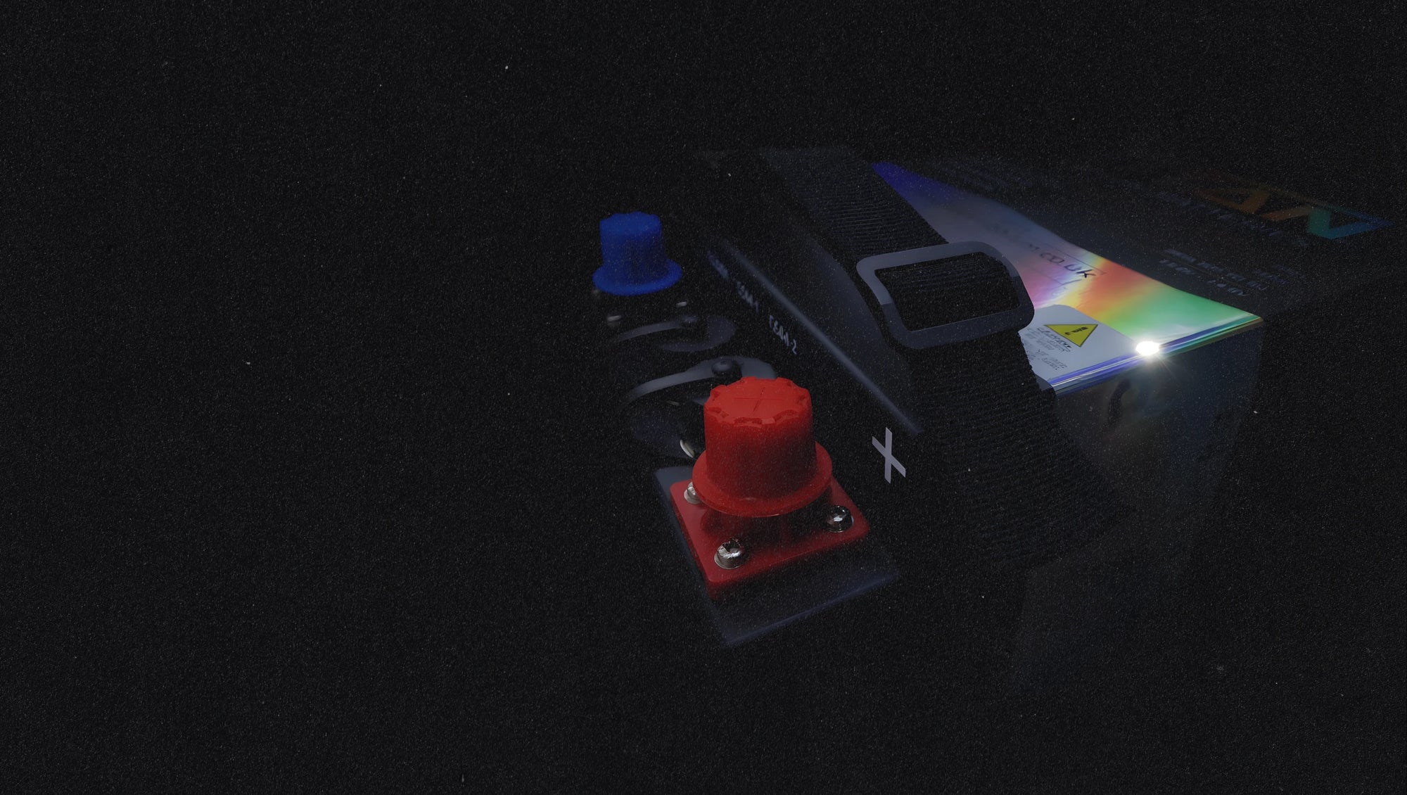 Battery on a dark background