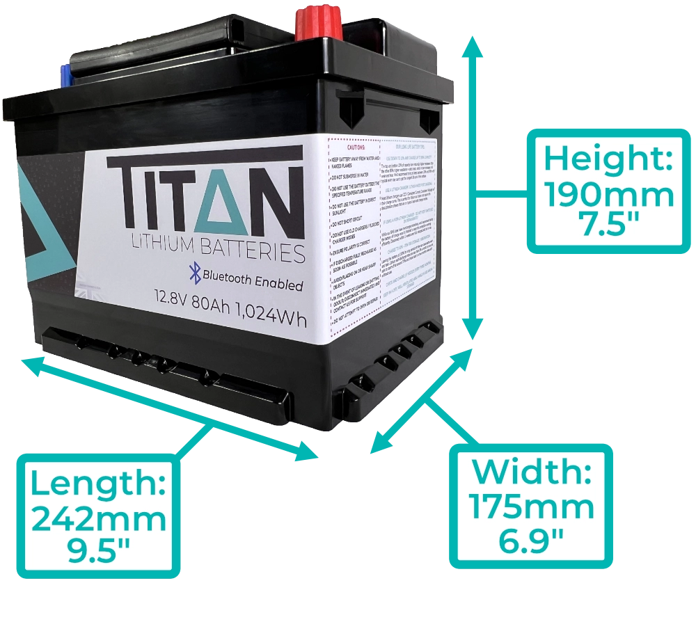 TITAN Lithium 12V 80Ah Battery